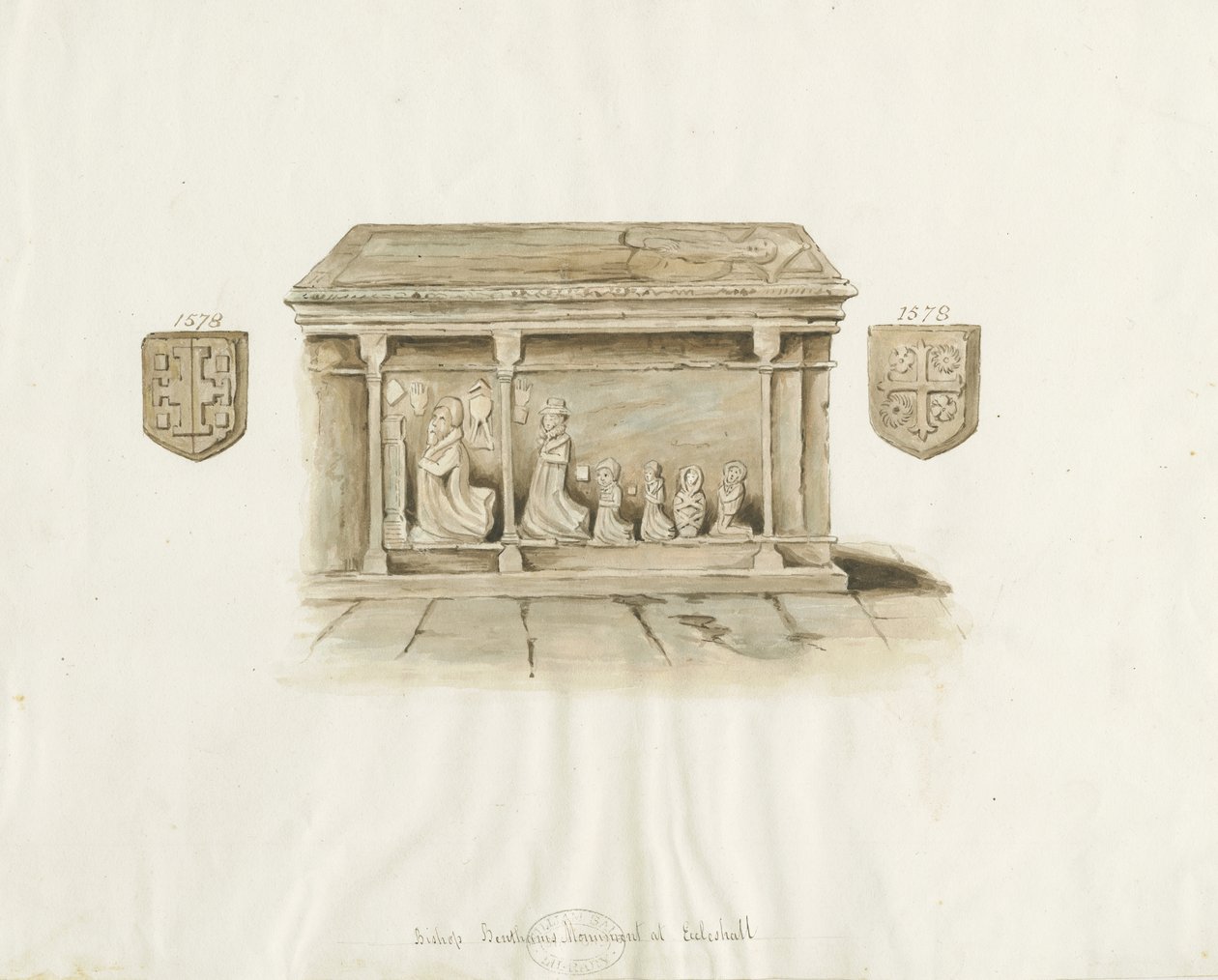 Eccleshall Church - Graf van Bisschop Bentham door School English