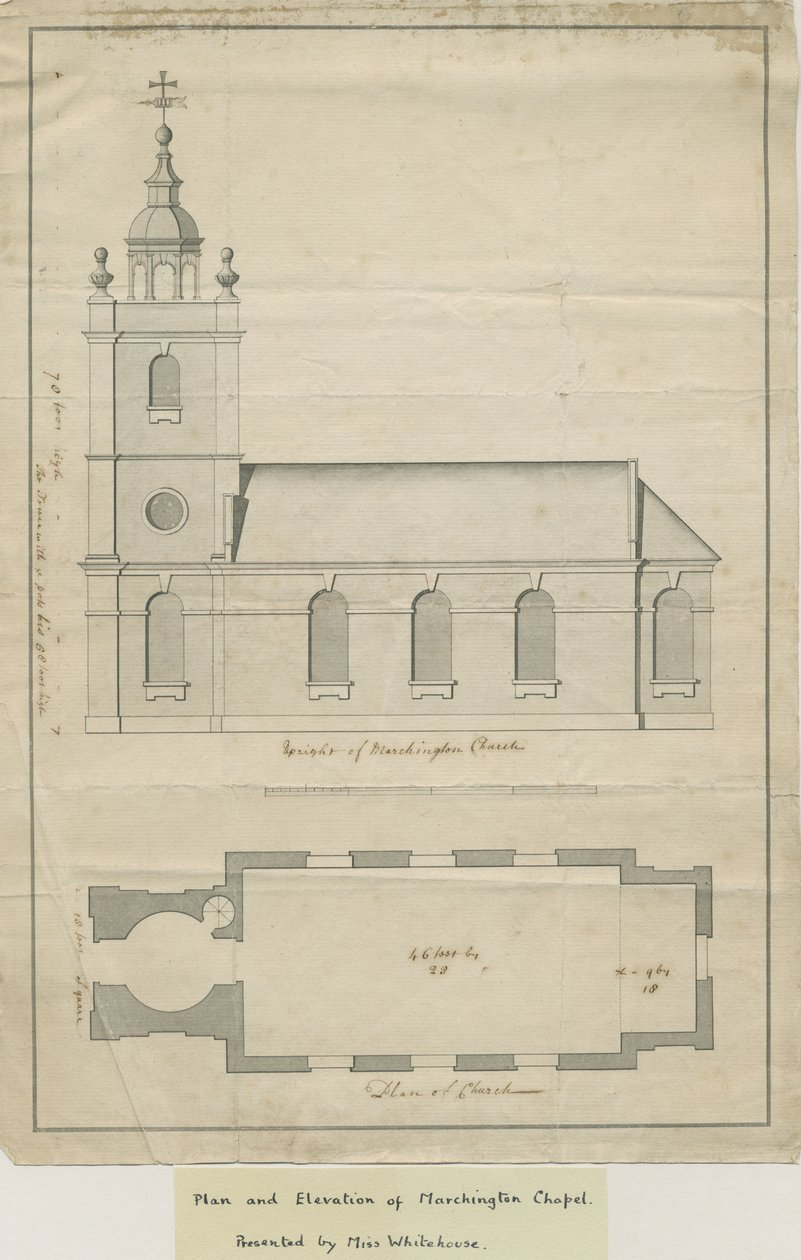 Marchington Kerk - Exterieur en Interieur Plan door School English