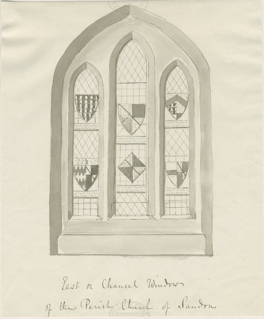 Sandon Kerk - Oostraam van het Koor door School English