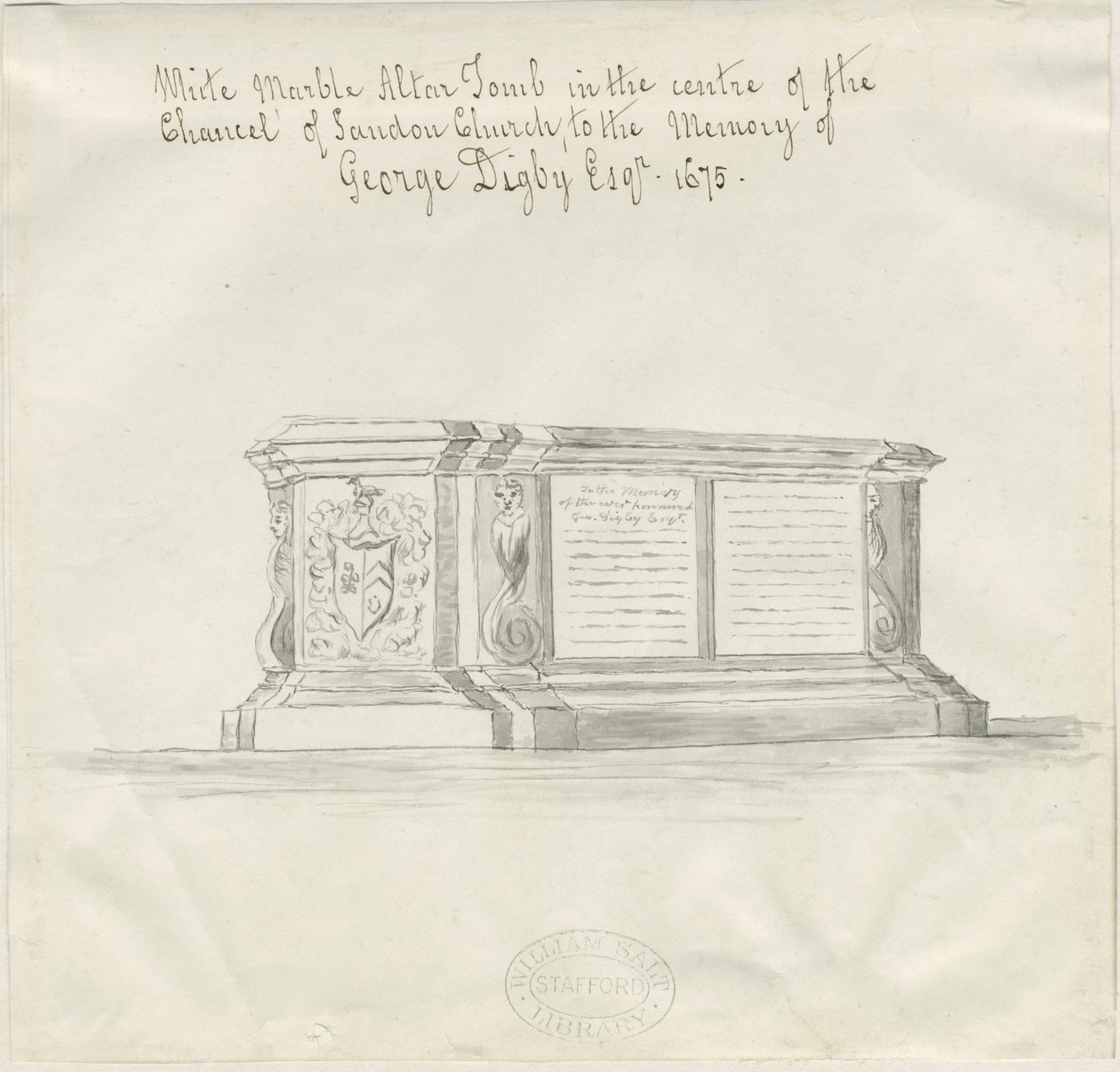 Sandon Kerk - Graf van George Digby door School English