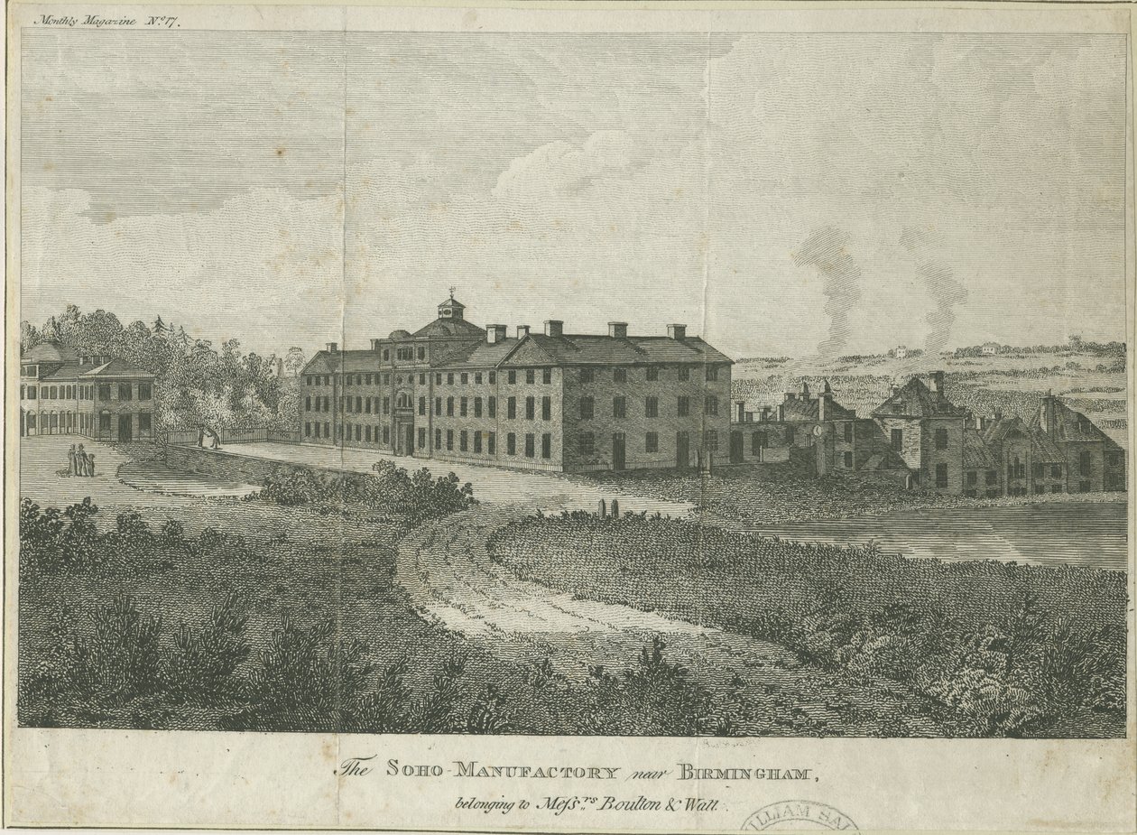 Soho Manufactory: staalgravure, nd [eind 18e eeuw] door School English