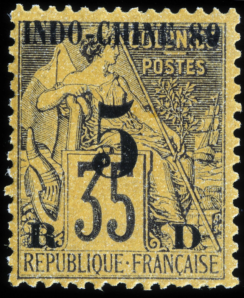 Frans Indochina Postzegel door School French
