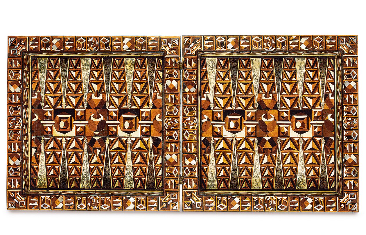 Zuid-Duitse marqueterie spellenkist, uit Augsburg of Neurenberg, late 16e-begin 17e eeuw door School German