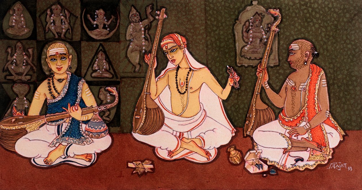 Hindoe monniken door School Indian