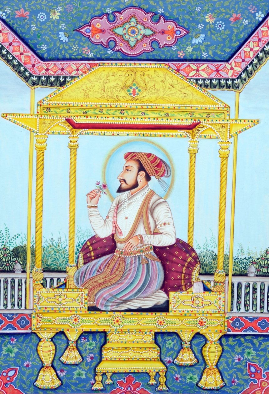 Miniatuurschilderij van Mughal-keizer Shah Jahan door School Indian