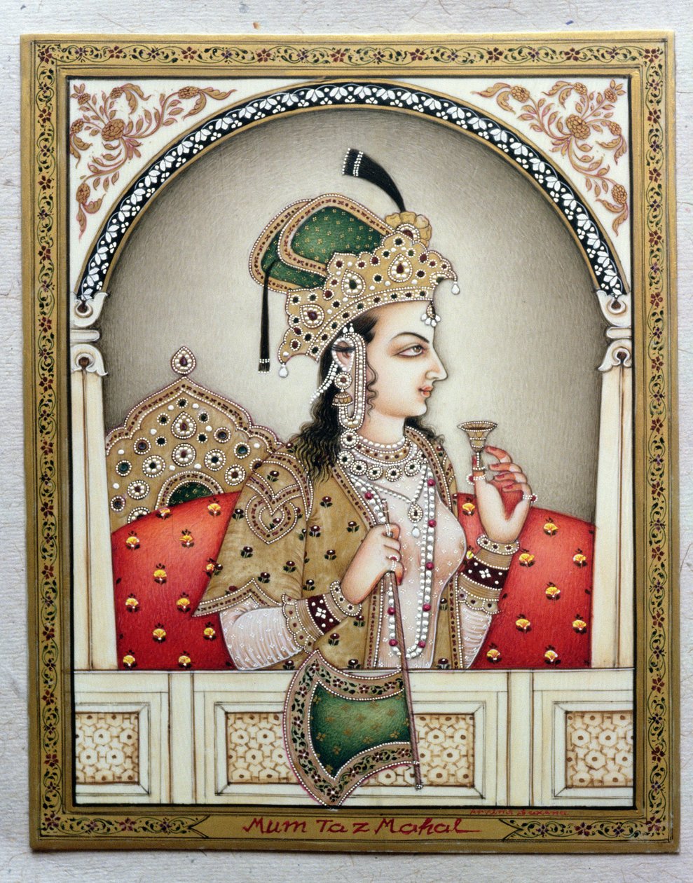 Portret van Arjumand Banu Begum (d.1631) Mumtaz-i Mahal door School Indian