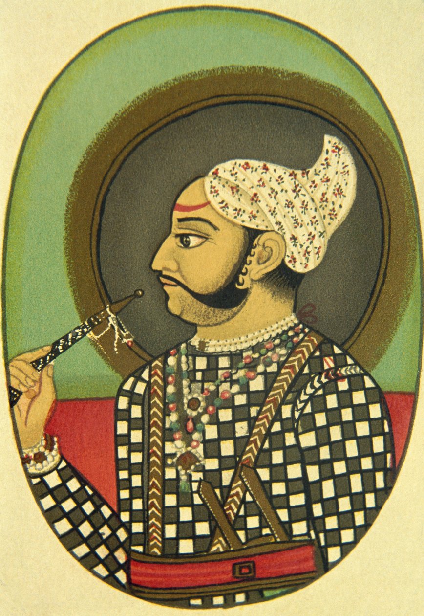 Portret van Maharaja Bundi Budh Singh, India door School Indian