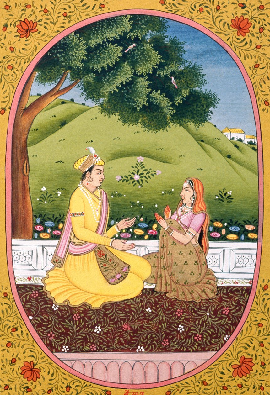 Jaar kalenderafbeelding en schilderij voor een hindoeïstische maand Baisakh, India door School Indian