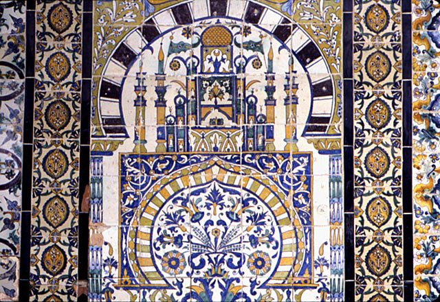 Tunesië in Kairouan: decoratie van de moskee door School Islamic