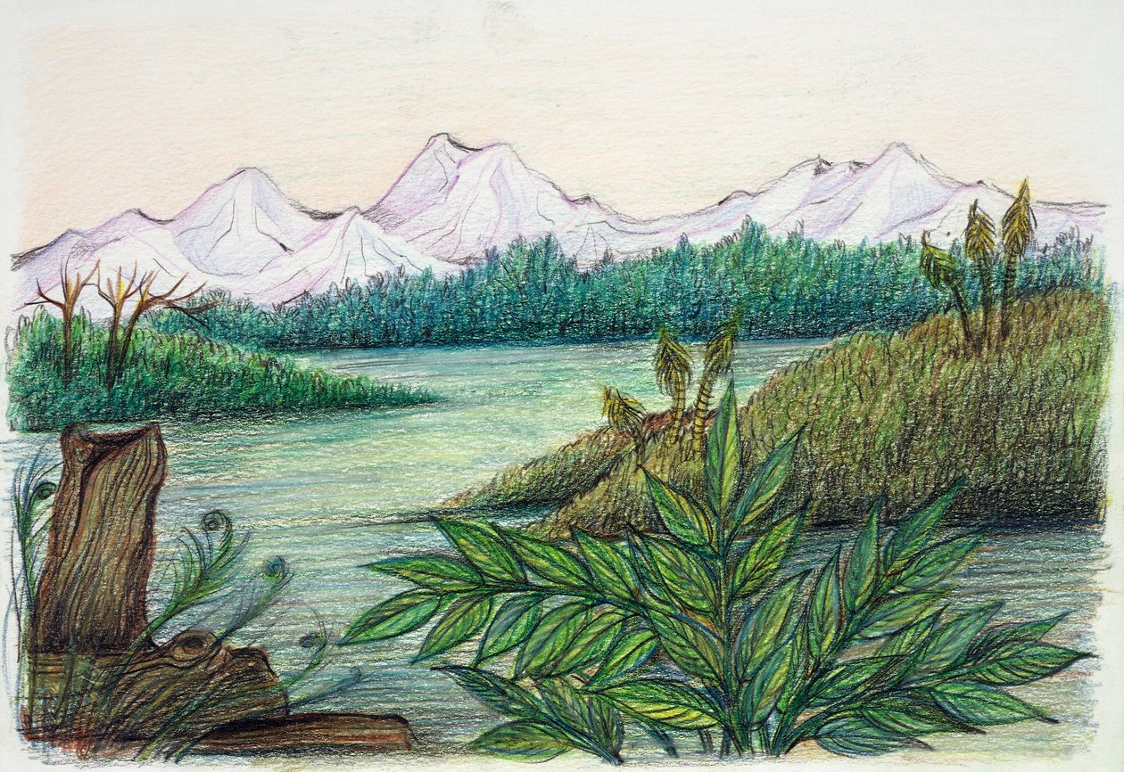 Prehistorie - reconstructie van de natuurlijke omgeving door School Italian