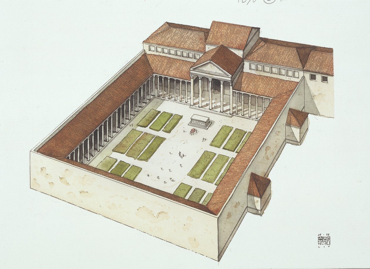 Gereconstrueerd Forum gebouwd door Titus Flavius Vespasianus door School Italian