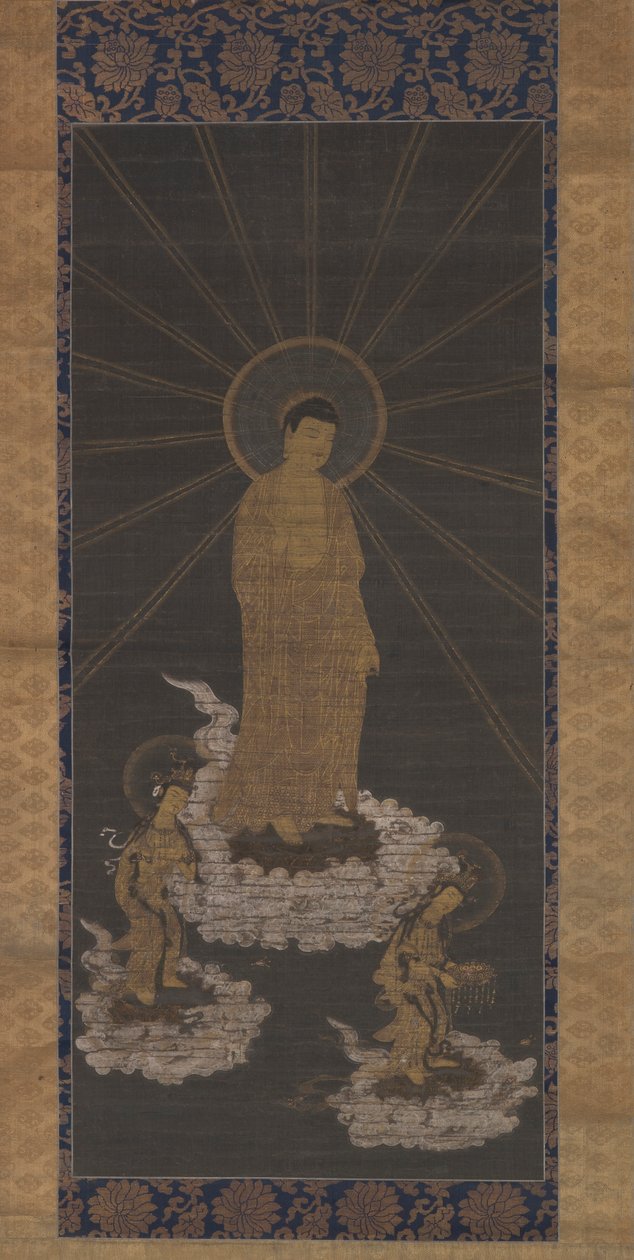 Afdaling van Amida, of Raigo, Muromachi Periode c.1333-1568 door School Japanese