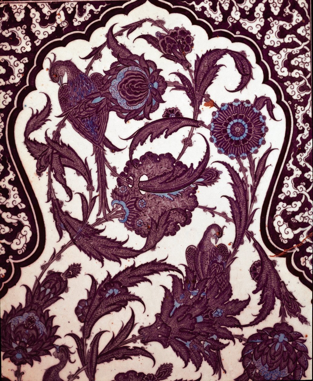 Ottomaanse kunst: Iznik keramiek die de Besnijdenishal van het Topkapi-paleis in Istanbul, Turkije, decoreert door School Ottoman