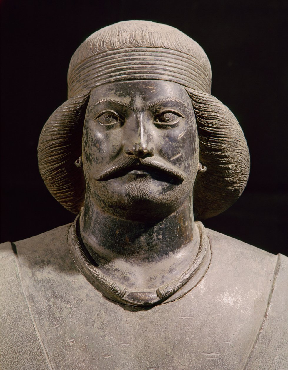 Parthische krijger, uit Shami, 1e eeuw AD (detail) door School Parthian