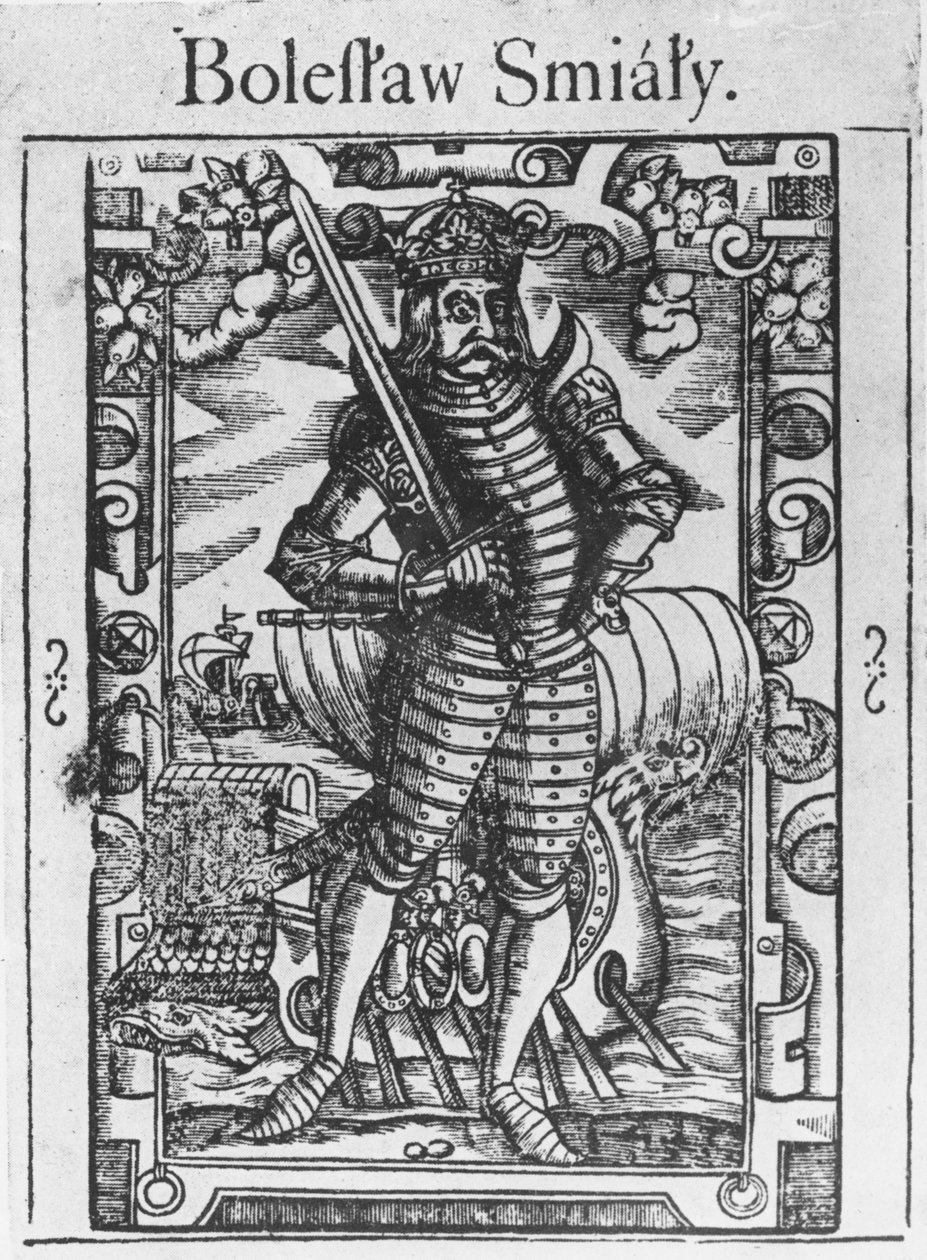 Boleslaw II de Vrijgevige (gravure) door School Polish