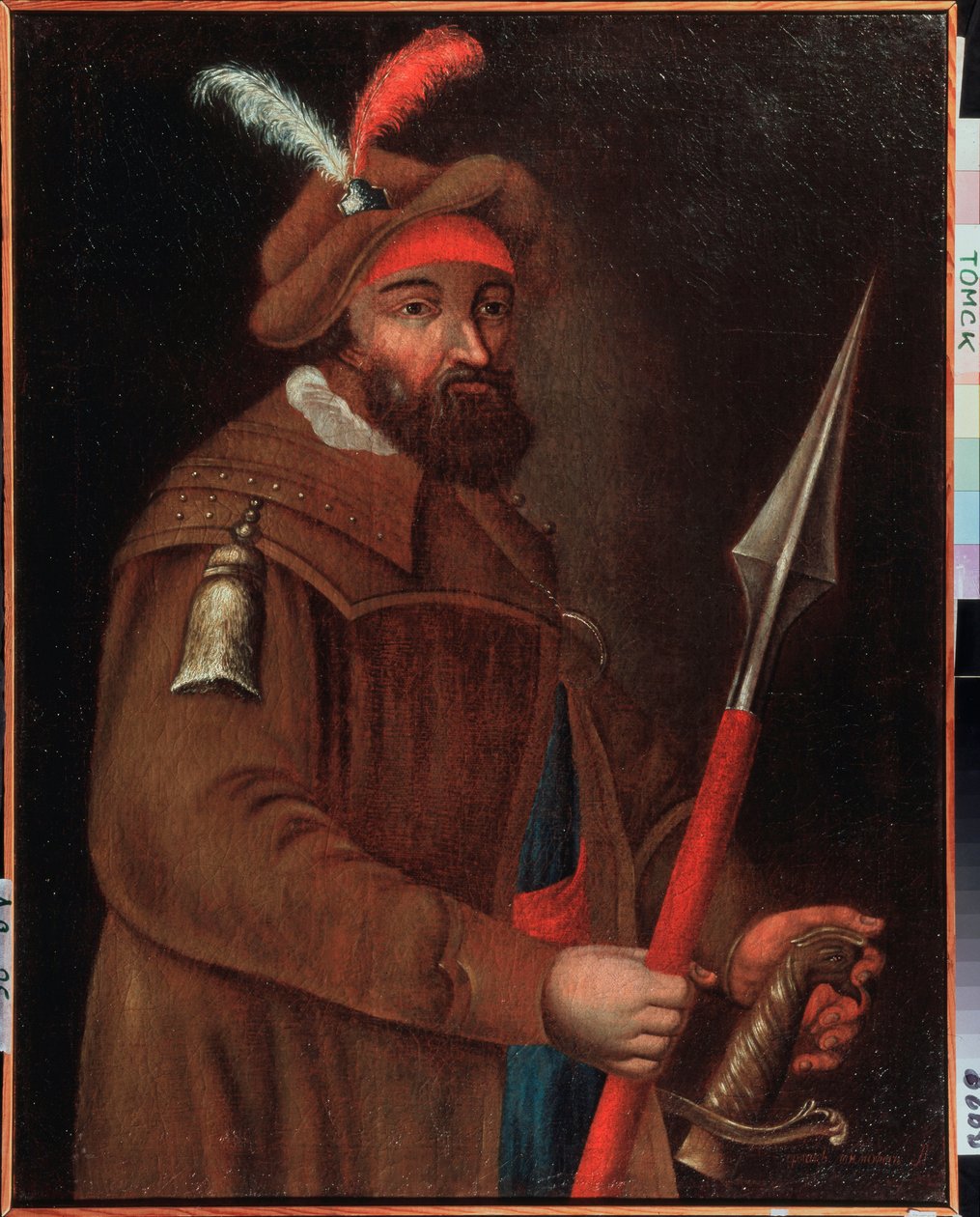 Portret van Kozakkenleider Yermak Timofeyevitch door School Russian