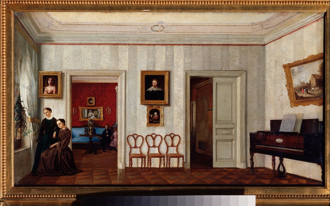Een kleine kamer met een piano door School Russian