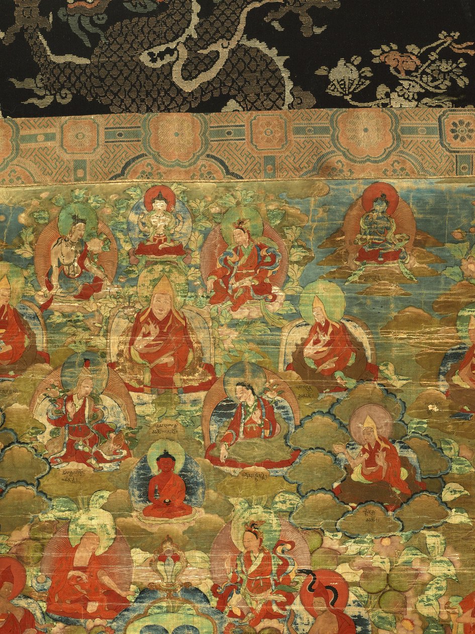 (detail) van de Derde Panchen Lama Losan Penden Yeshe door School Tibetan