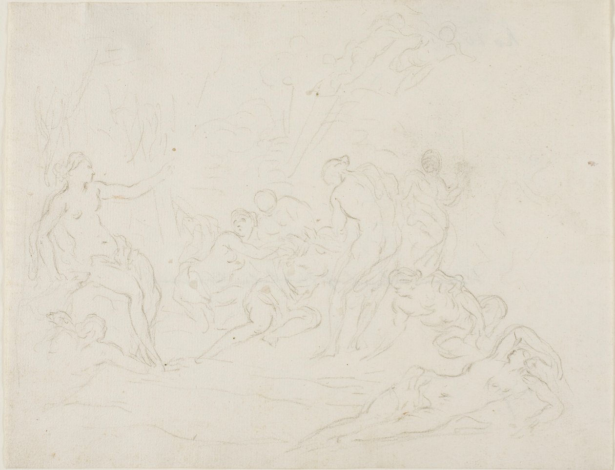 Diana en Callisto door School of Nicolas Poussin