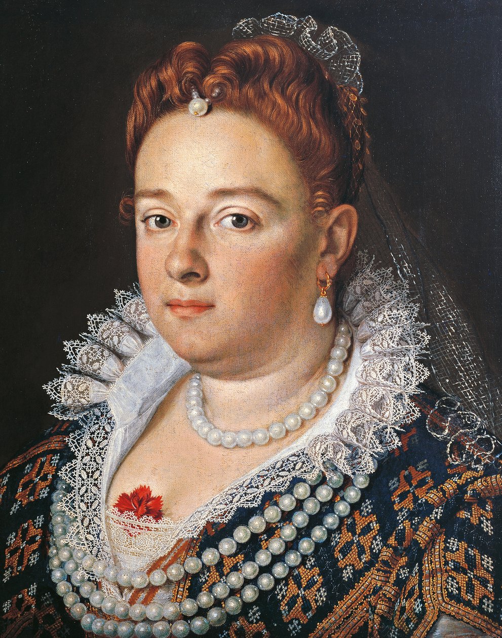 Portret van Bianca Cappiello, vrouw van Francesco I de