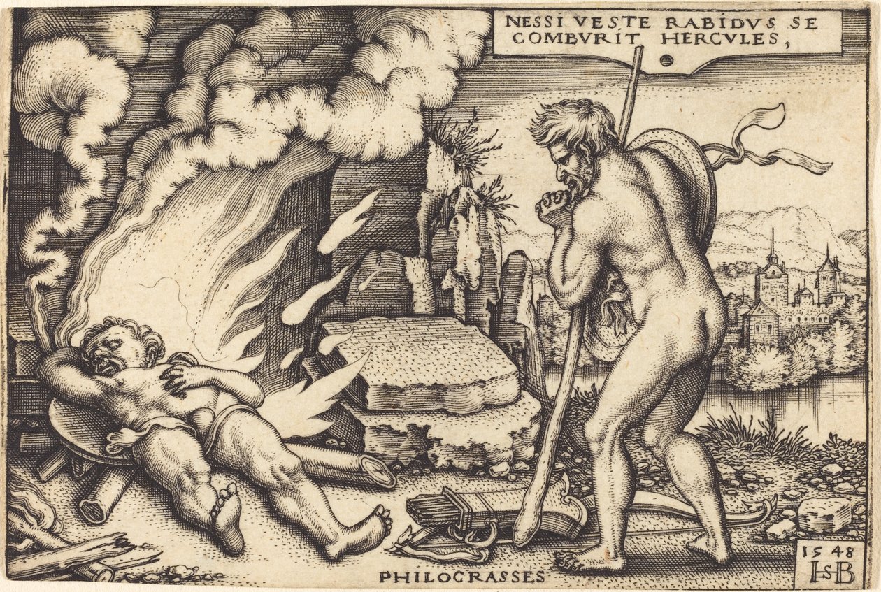 De Dood van Hercules door Sebald Beham