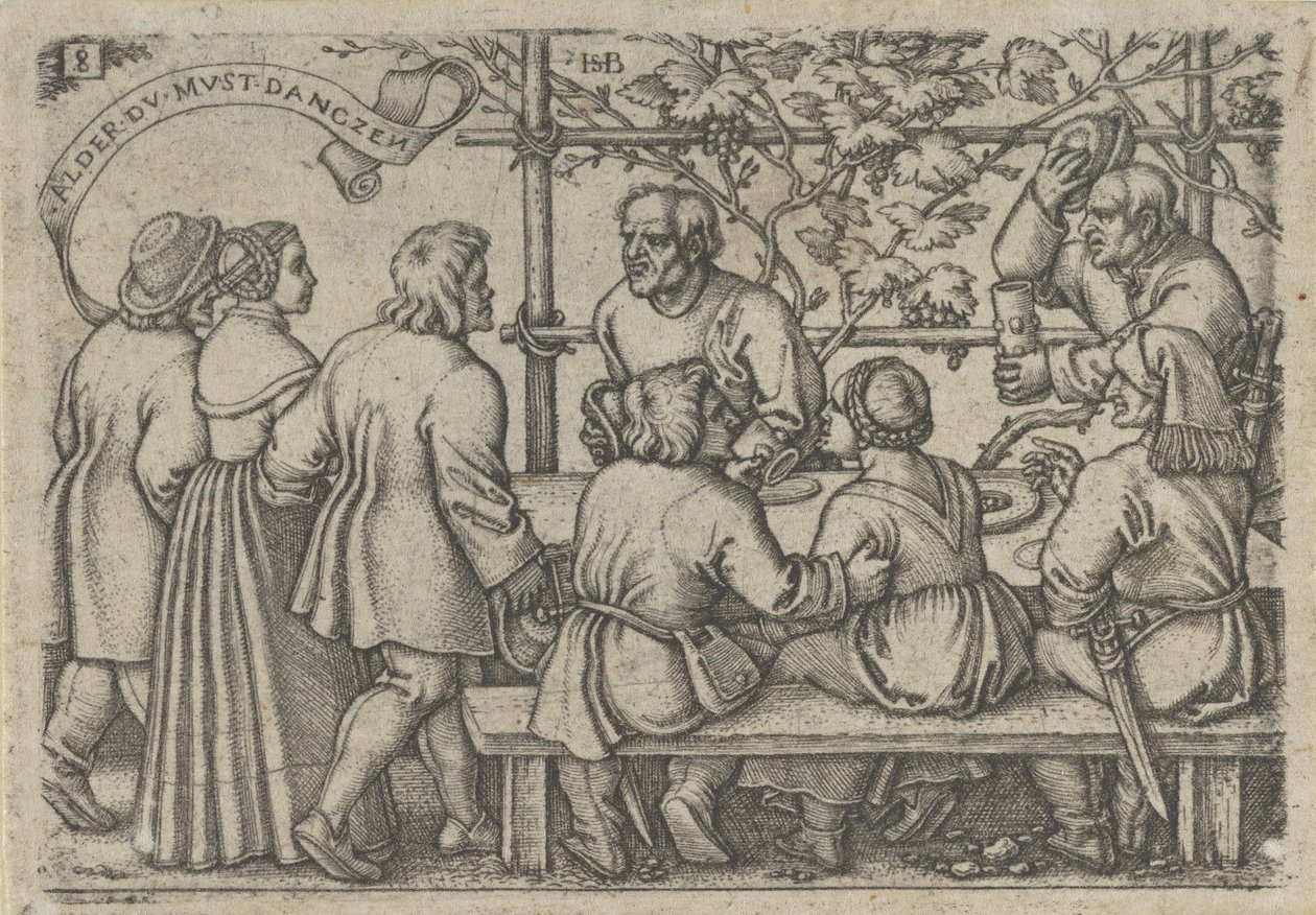 Boerenfeest, uit Het Boerenfeest of de Twaalf Maanden door Sebald Beham
