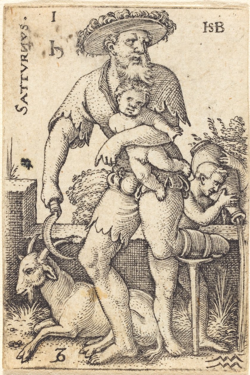 Saturnus door Sebald Beham