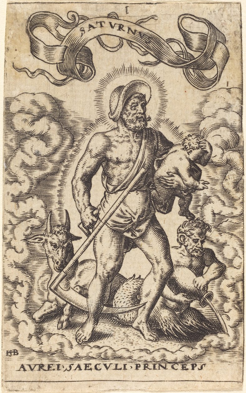 Saturnus door Sebald Beham