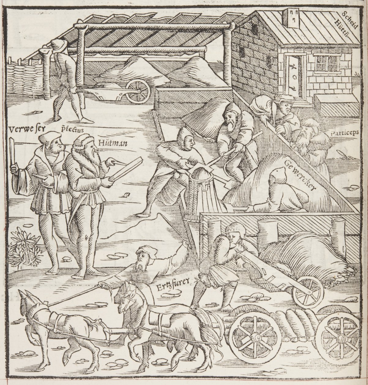 Cosmographia, detail (gravure) door Sebastian Munster
