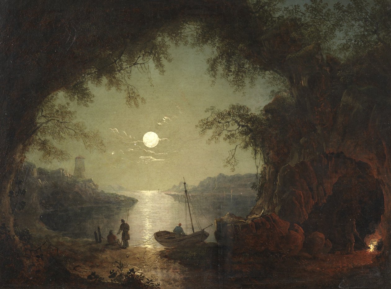 Een baai bij maanlicht door Sebastian Pether