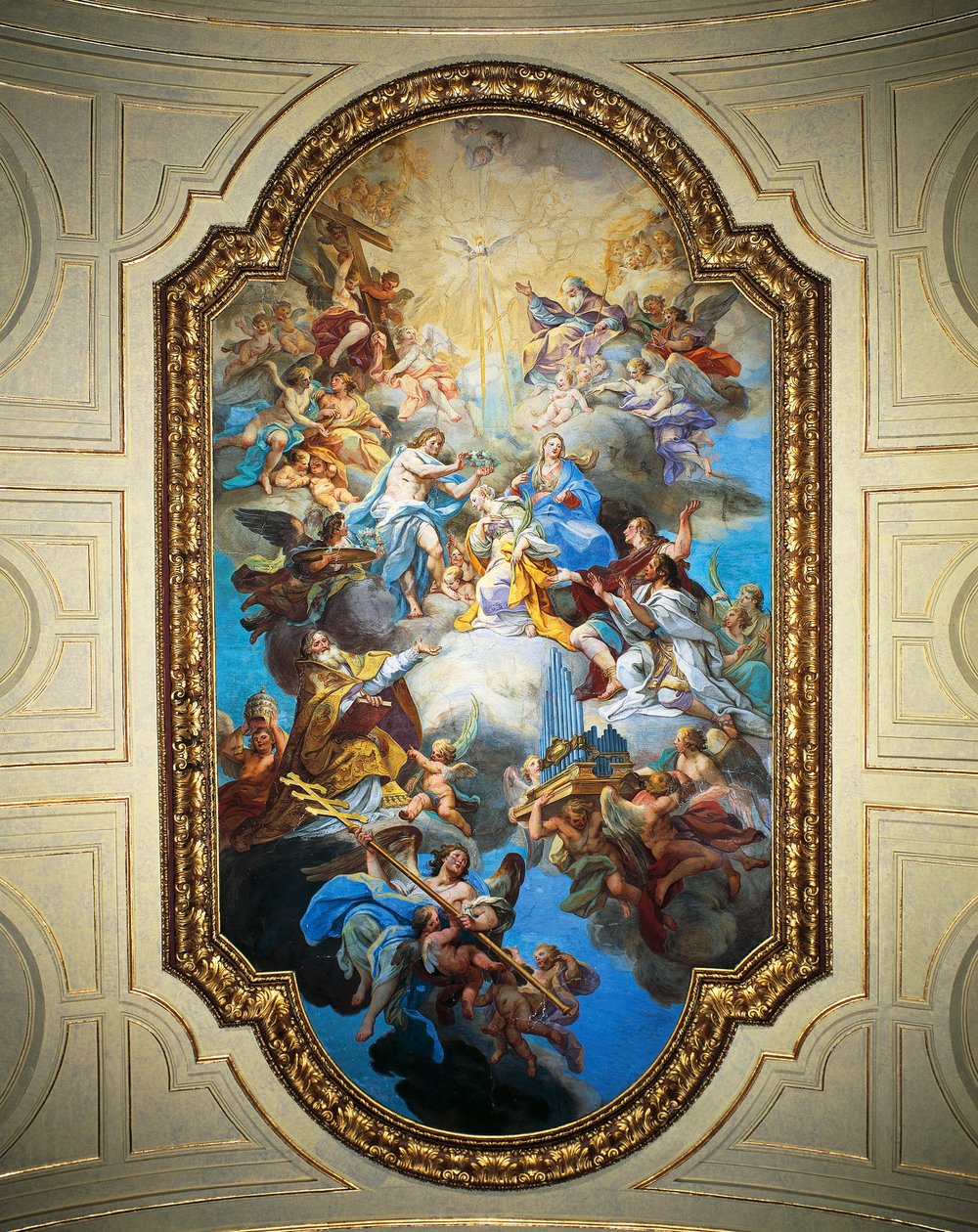 Kroning van Sint Cecilia door Sebastiano Conca