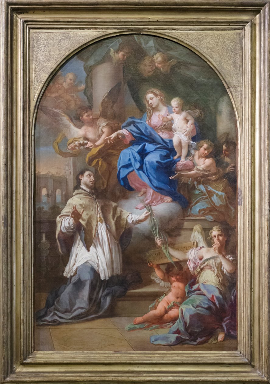 Madonna met Kind en Sint Jan van Nepomuk door Sebastiano Conca