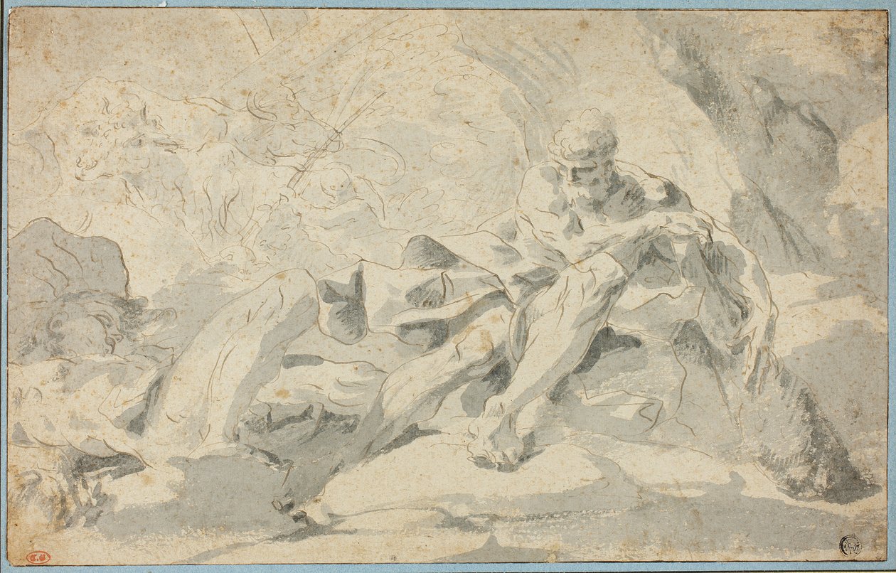 Hercules en Cacus door Sebastiano Galeotti