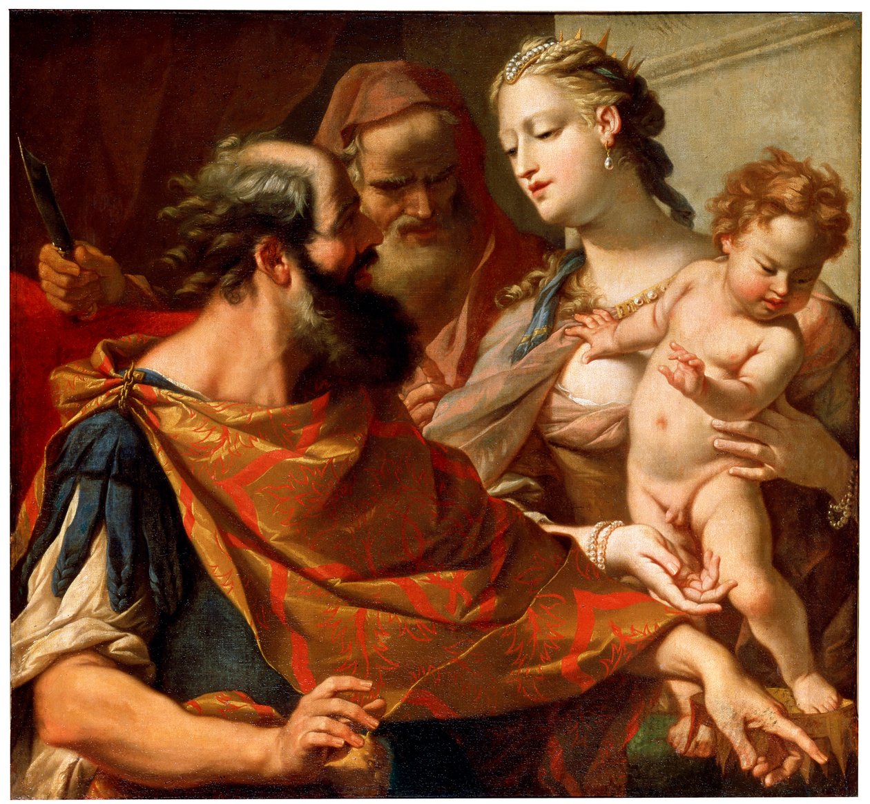 Het Kind Mozes Trapt op de Kroon van de Farao, c1685-c1687 door Sebastiano Ricci