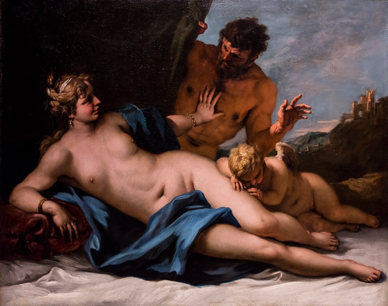 Venus verrast door een sater, ca. 1720/25 (Olieverf op doek) door Sebastiano Ricci
