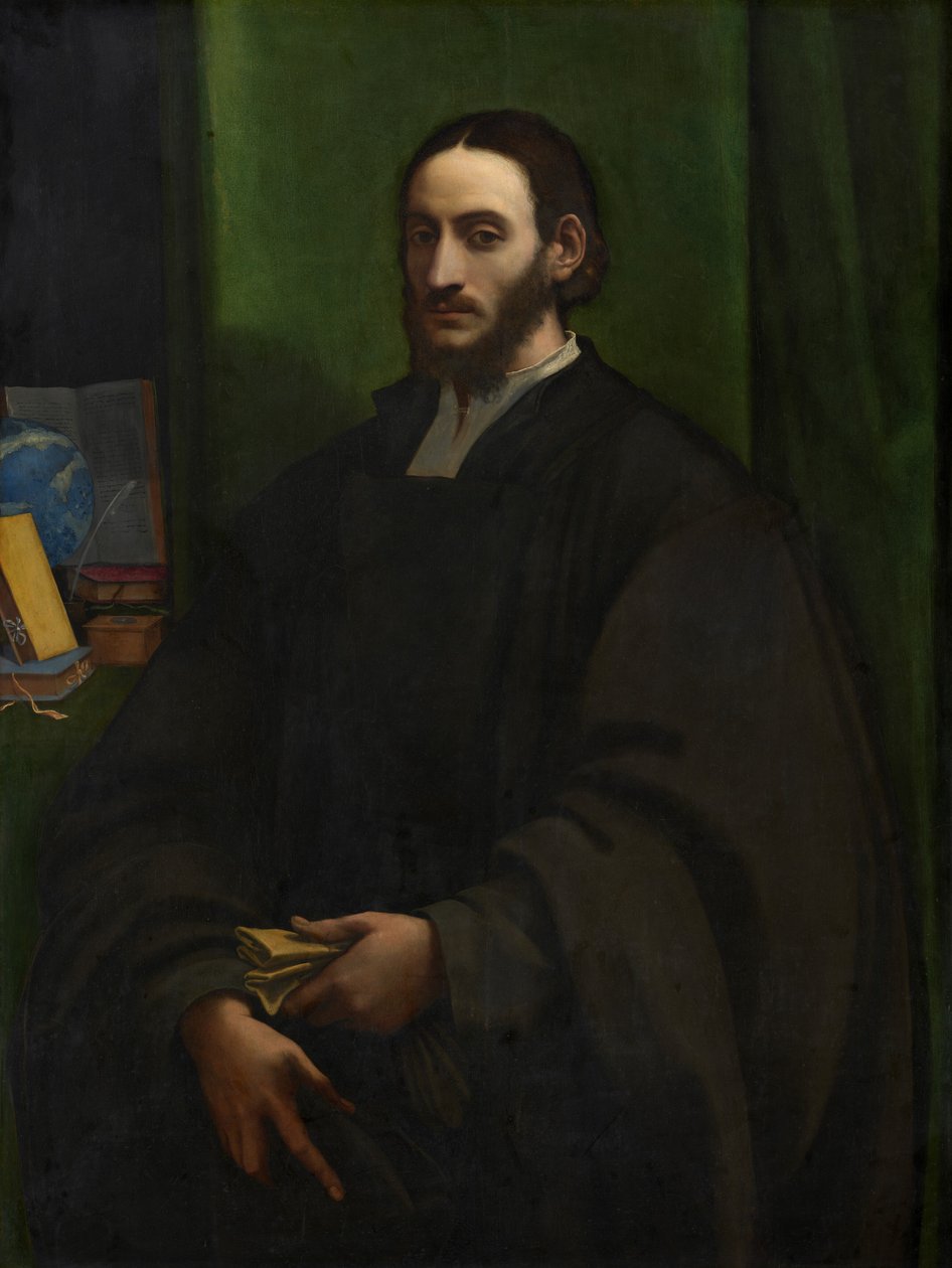 Portret van een humanist door Sebastiano del Piombo