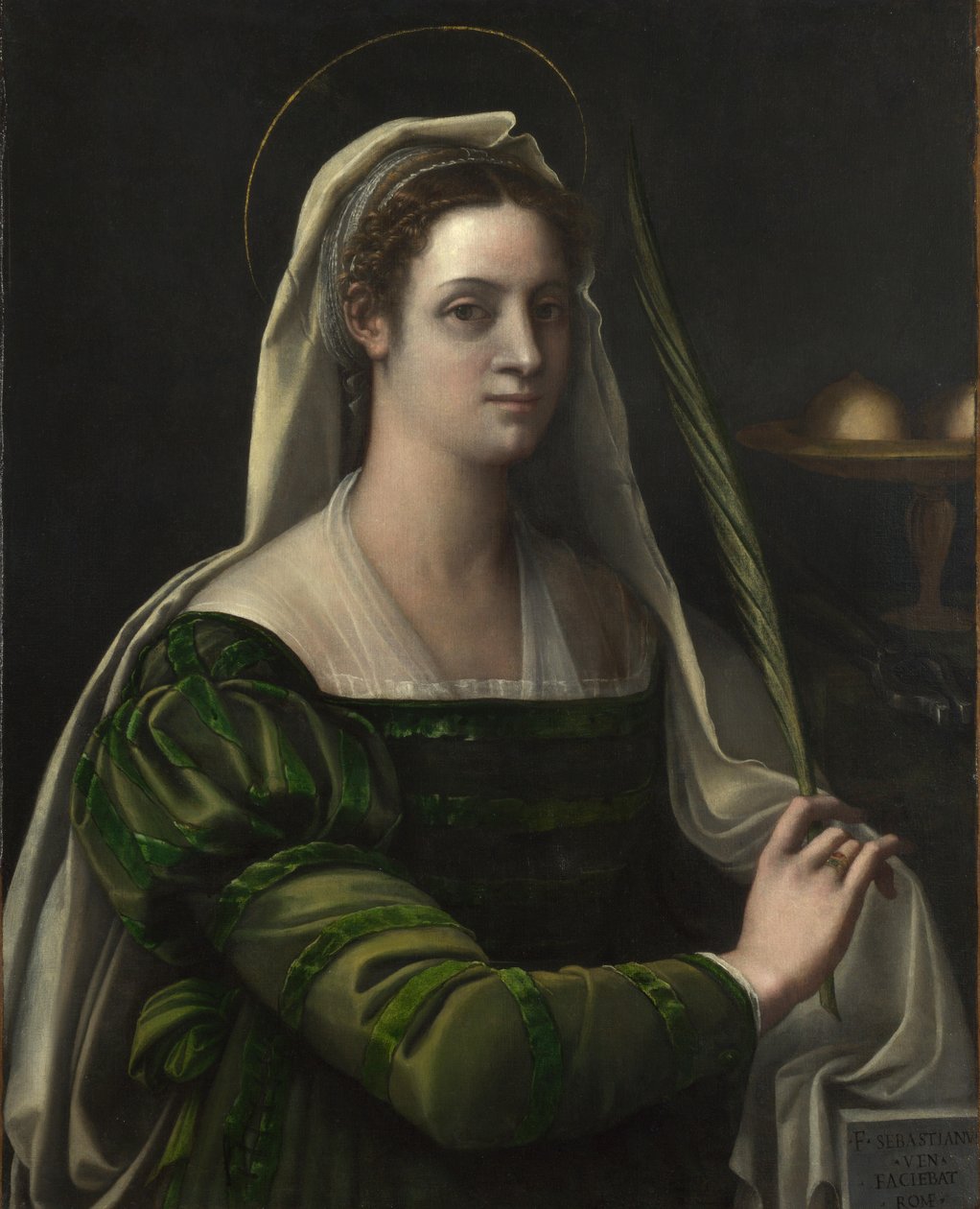 Sint Agatha, ca. 1540 door Sebastiano del Piombo