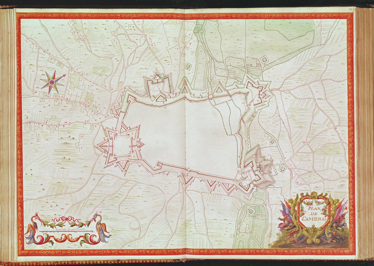 Plan en kaart van Cambrai, uit de 