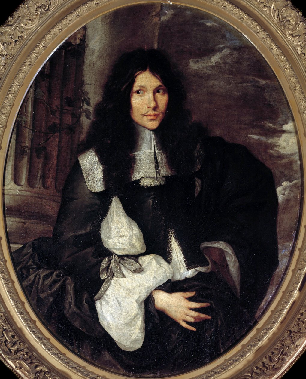 Portret van een man (lang vermoed Jean Fouquet) door Sebastien (school of) Bourdon