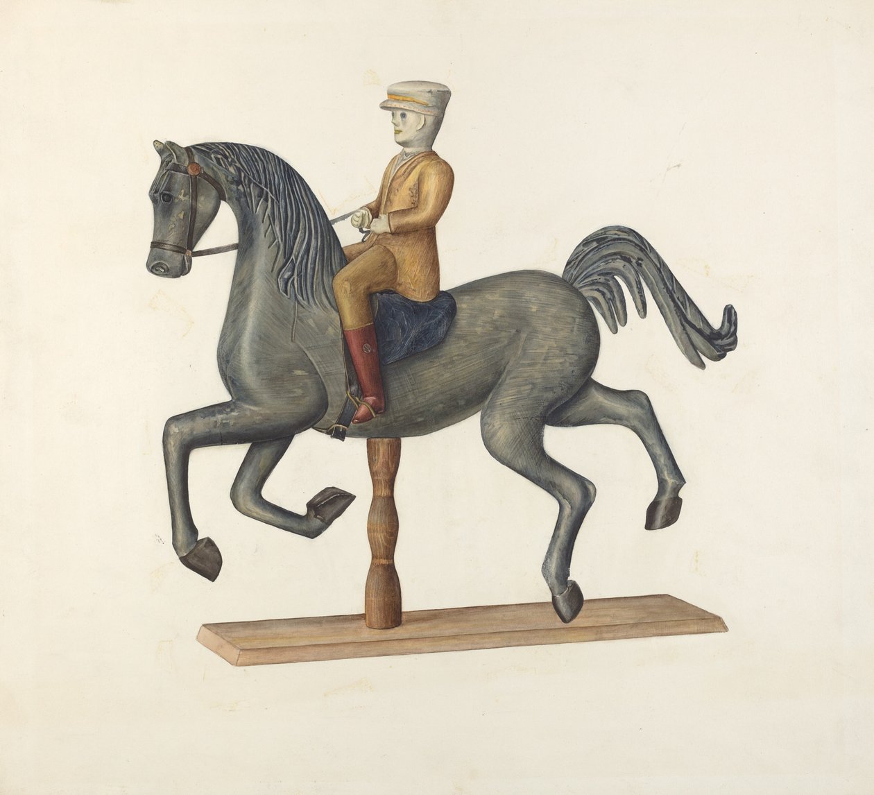Paard met ruiter door Selma Sandler