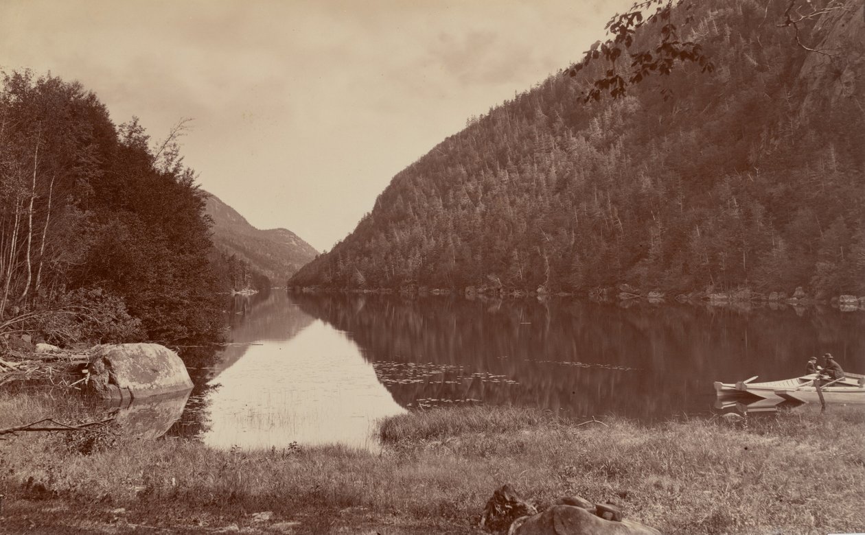 Cascade Lake, Adirondacks door Seneca Ray Stoddard