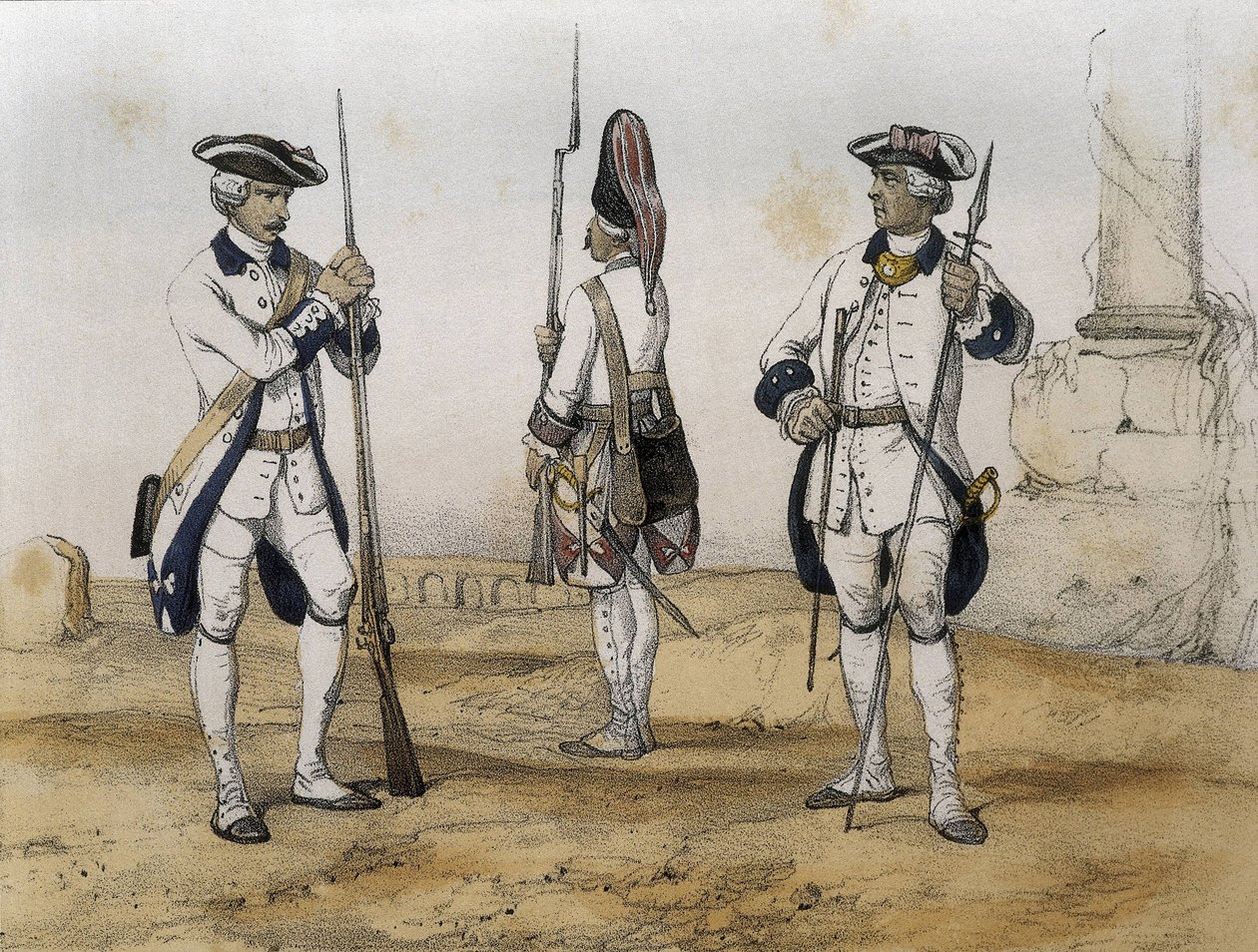 Linie-infanteristen tijdens het bewind van Karel III van Spanje door Serafin Maria Earl of Clonard De Sotto