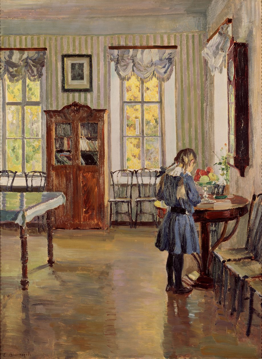 In een huis, 1913 door Sergei Arsenevich Vinogradov