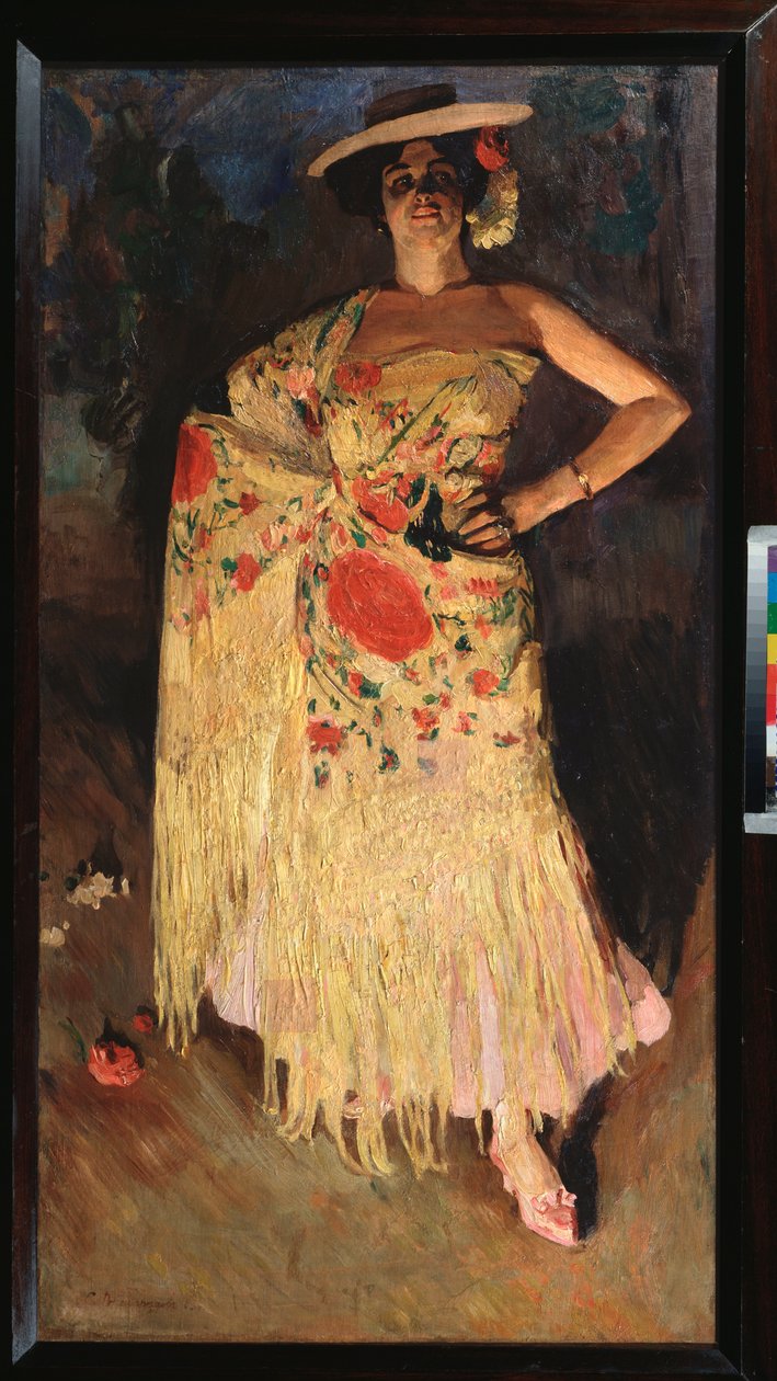 Een danseres door Sergei Arsenevich Vinogradov