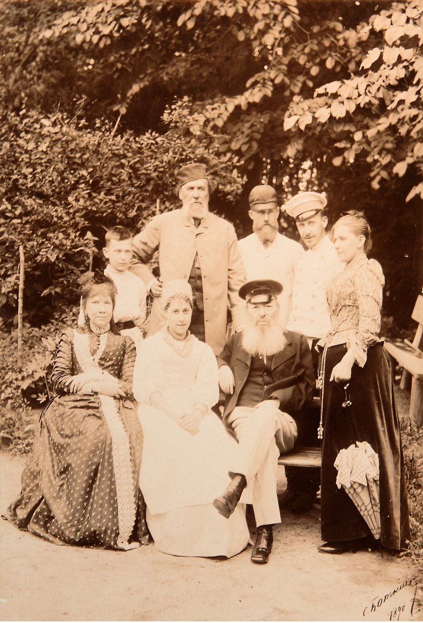 De familie van de dichter Yakov Petrovich Polonsky bezocht de dichter Afanasy Afanasievich Fet door Sergei Dmitrievich Botkin