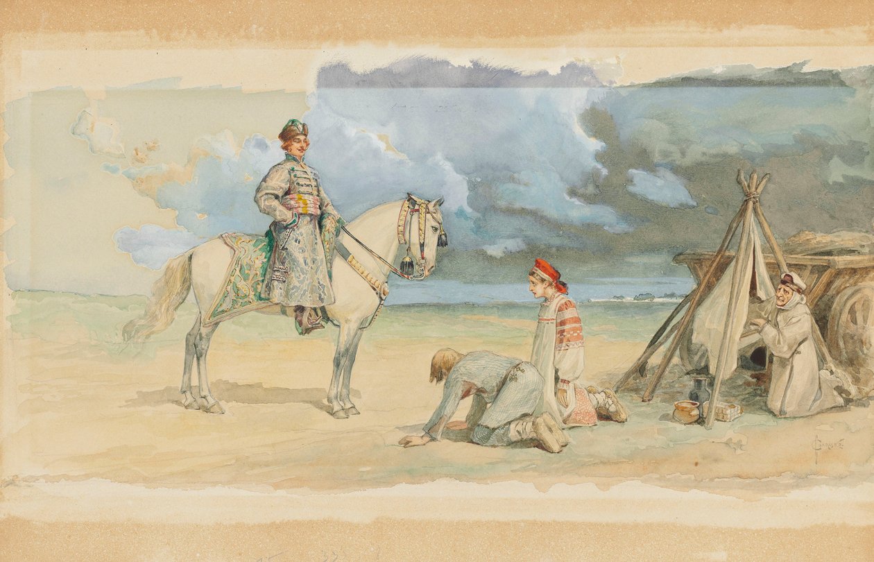 Aankomst van de bojaar door Sergei Sergeyevich Solomko