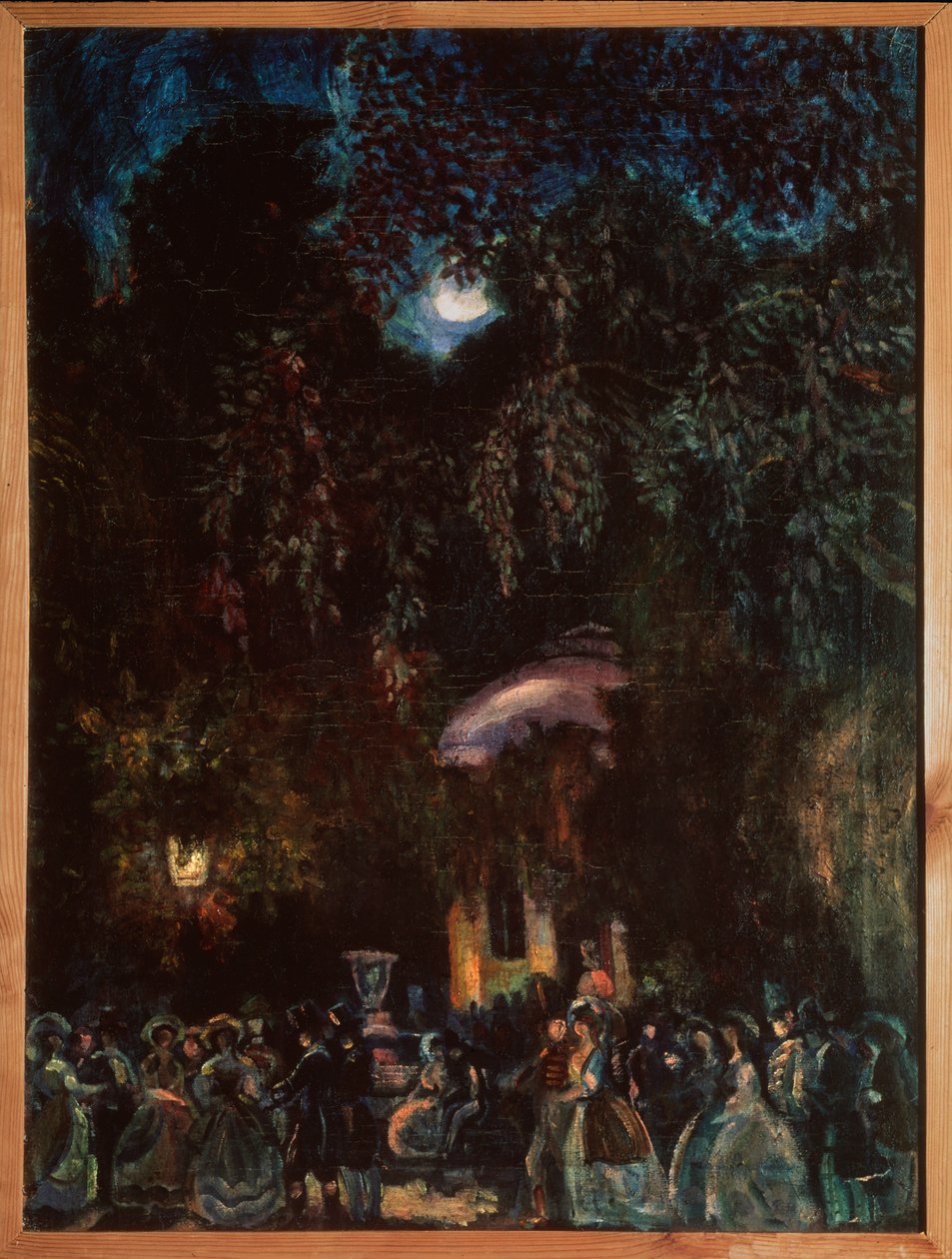 Spanje. (Scène van vrije tijd, avondwandeling van de samenleving op straat) door Sergei Yurevich Sudeikin