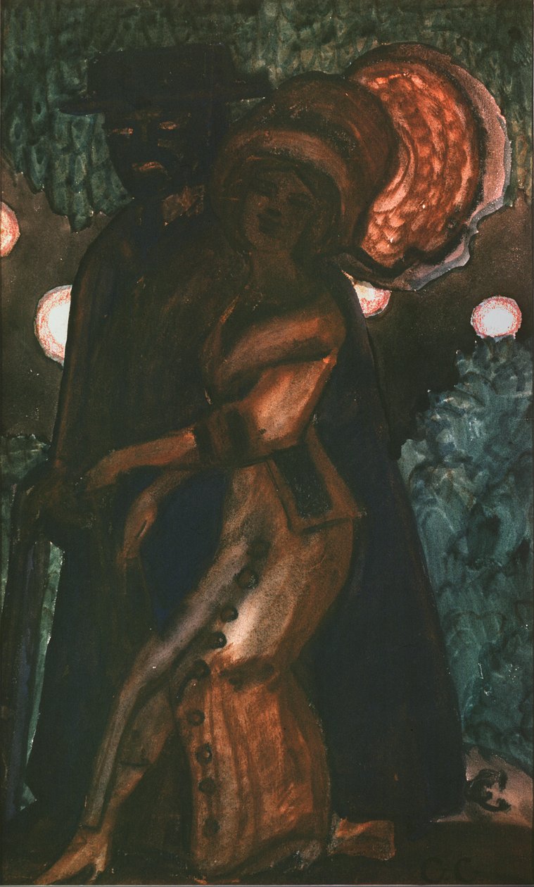 Wandeling, 1910s door Sergei Yurievich Sudeykin