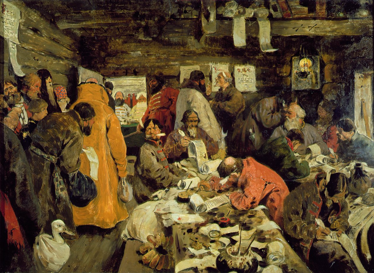 Een Advocatenkantoor in de Moskouse Tijd, 1907 door Sergej Vasilevic Ivanov