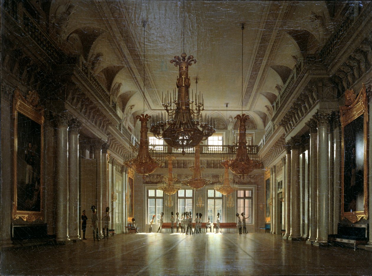 De zaal van de veldmaarschalk in het Winterpaleis door Sergey Konstantinovich Zaryanko